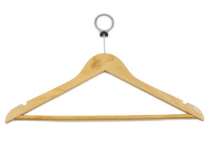 Hanger,wooden hanger,oak wood hanger,Hanger Trouser Bar,Security Ring,Hotel Supplies Ireland,clothes hanger