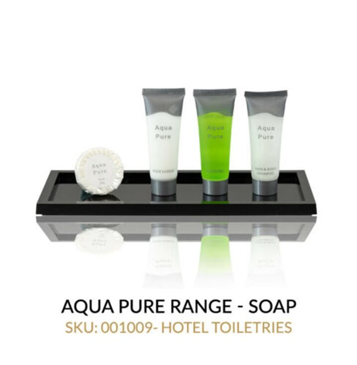 aqua pure range hotel toiletries