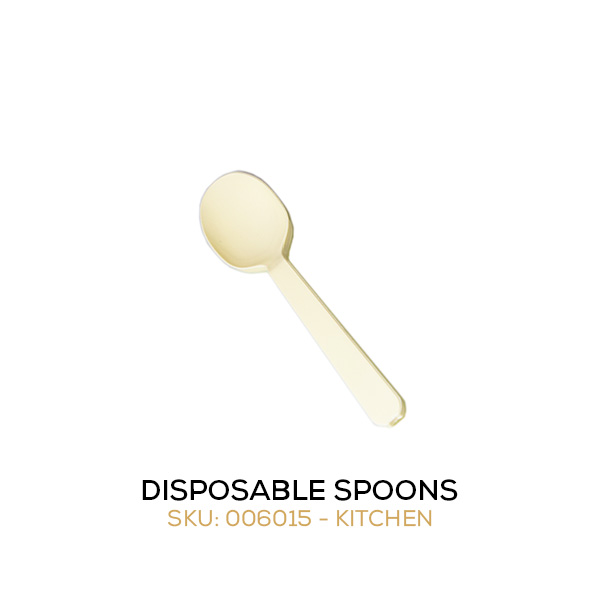 disposable yellow spoons